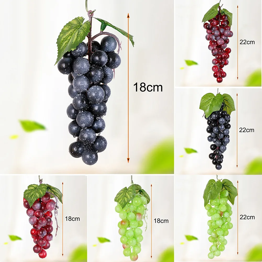 Artificial Fruit Grape Simulated Grape Bunches Lifelike Fake Fruits Plastic Fake Fruit Decorations For Wedding Party Supplies artificial fruits and vegetables artificial grapes