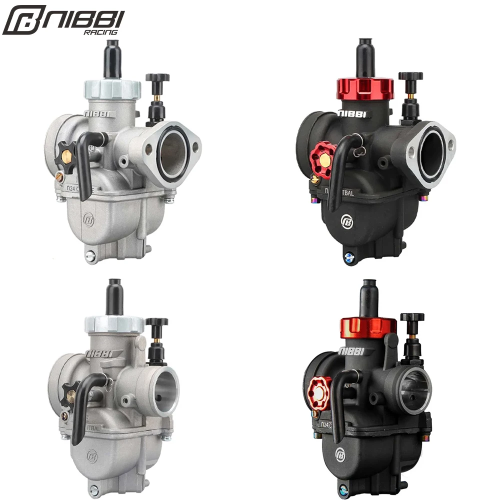 

NIBBI Motorcycle Carburetor 50CC - 300CC PE Flange Carburetor Internal Parts Replacement For GY6 Pitbike Pete Bicycle Moped