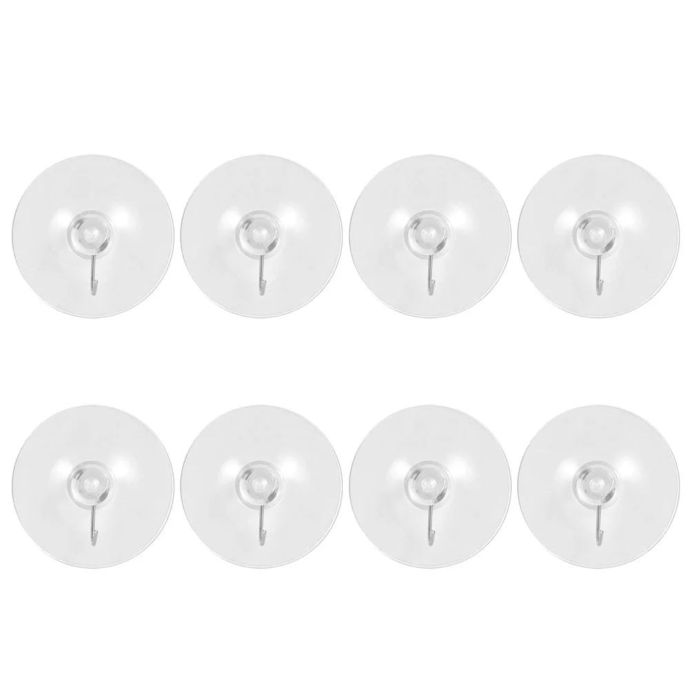 

8 Pcs Stainless Steel Vacuum Suction Cup Hook Coat Hangers Pvc Reusable Towel Holder