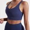 Solid Color Women Cross back Fitness sport Bra high strength Tight Top Comprehensive Training Gym Yoga Underwear With Chest Pad 2