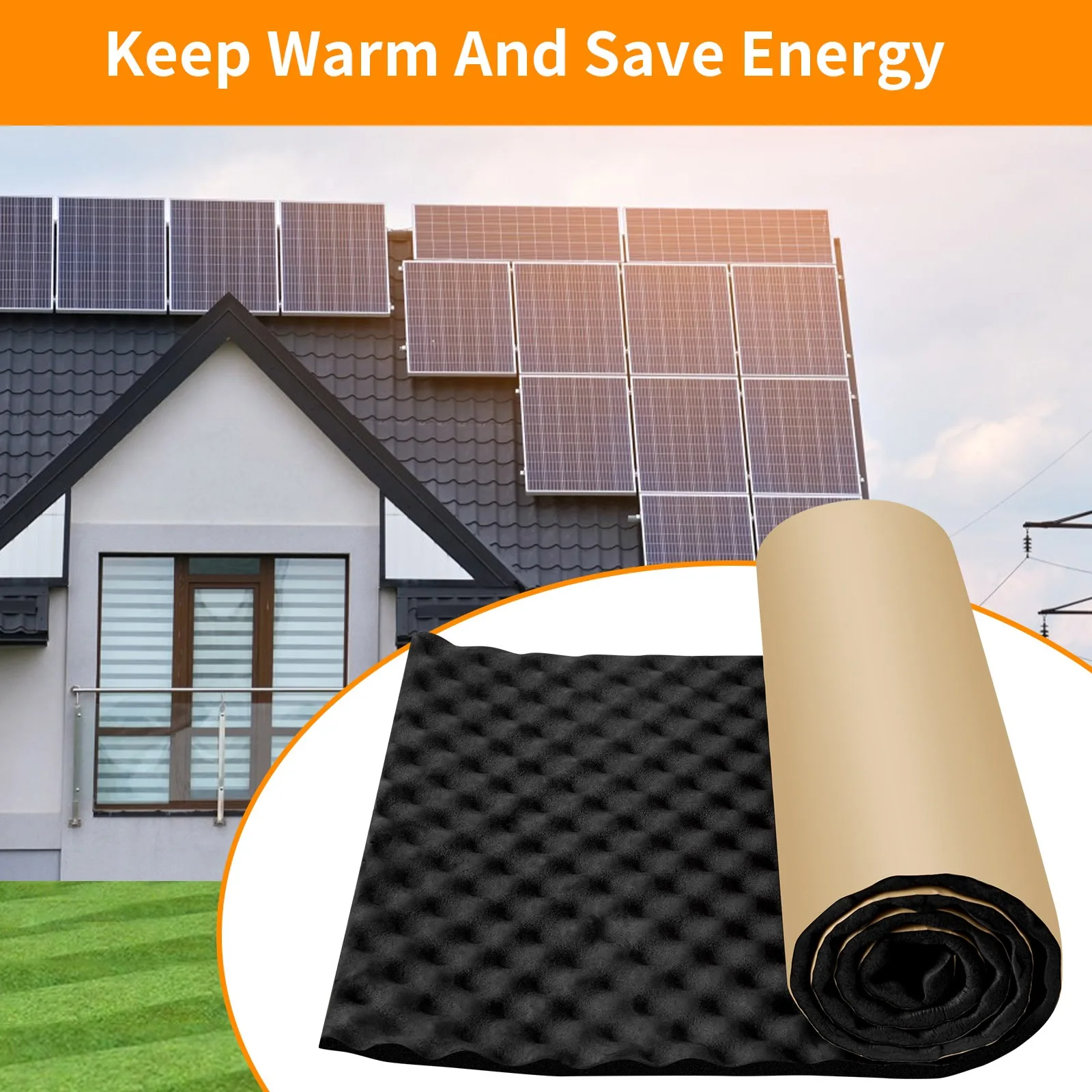 Soundproofing Cotton Sound Insulation Cotton Sound Absorbing Foam Soundproofing Foam Self-adhesive Car Sound Insulation Cotton Acoustic Absorption Car Heatproof Wave Foam Automobile Sound Deadener Noise Insulation