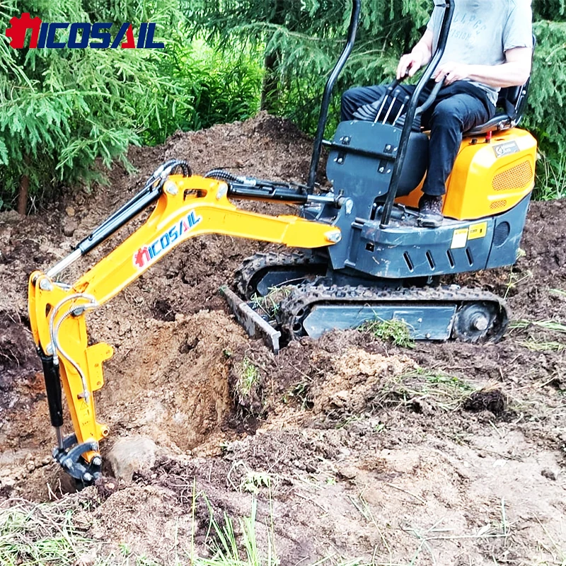 Maßgefertigter Emissionsarmer 1,2-Tonnen Mini-Bagger mit CE- und EPA-Zertifizierung, Mikro-Bagger für Kommunal- und Gartenbau, Kleiner Bagger zum Verkauf