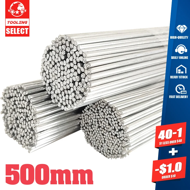 50cm Low Temperature Bars Cored Welding Solder Wire Weld Easy Melt Aluminum Rod for Soldering Aluminum No Need Solder Powder