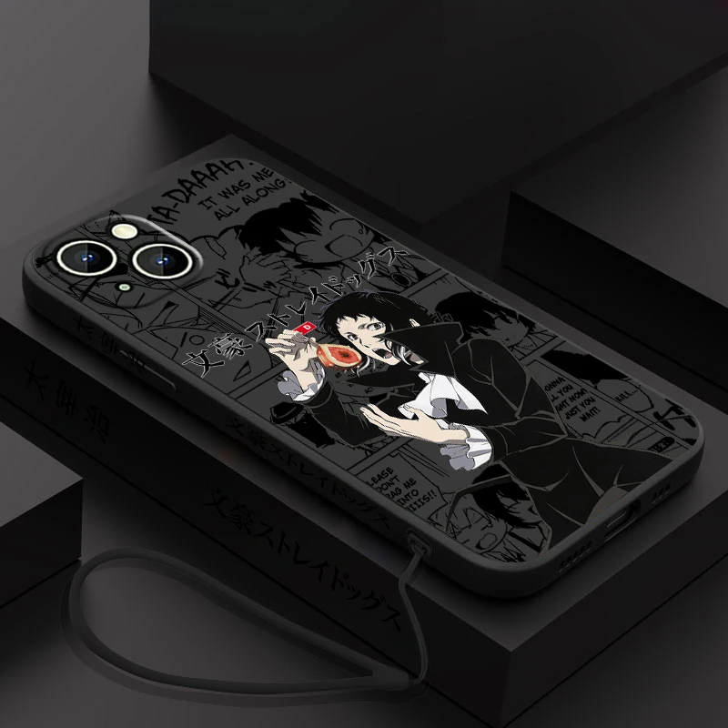 thumbnail image 1 of Funda de teléfono Bungo Stray Dogs Dazai para Apple iPhone 15 14 13 12 11 Pro Max Plus 8 7 SE Liquid Left Rope Capa Cover, 1 of 5