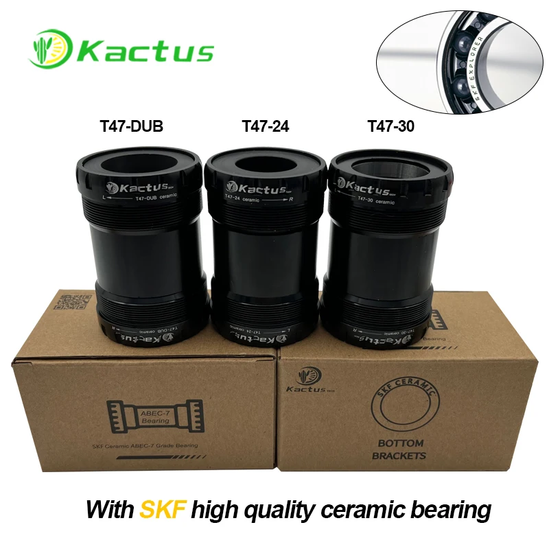 

KACTUS T47-24/30/DUB Bottom Bracket for Shimao/SRAM/SRAM-DUB Bike Cranksets Width 68/73mm with SKF High Quality Ceramic Bearing