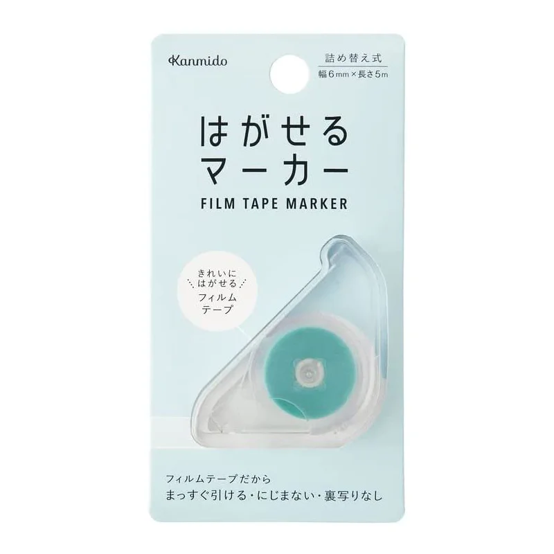 Japonês Kanmido Fluorescente Etiqueta Adesivos Cor Transparente Nota Adesivos Núcleo Substituível Fita Marcador Recém-chegados - Imagem 4