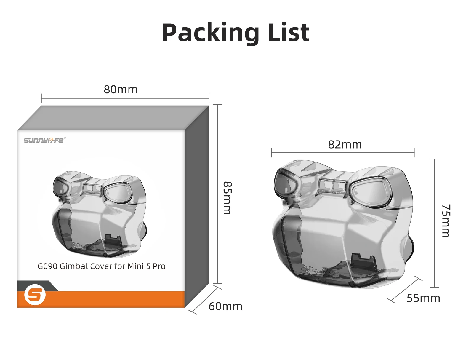 Capuchon cardan design grenouille pour DJI Mini 5 Pro, vue de face montrant les yeux et la bouche du motif.