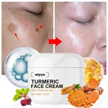Retinolo Curcuma Naturale Vitamina C Crema Sbiancante Viso Idratante Rassodante Ialuronico Schiarente Dissolvenza Linee sottili Cura Della Pelle