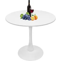 24 Inches Tulip Round Kitchen Table, Mid-Century Leisure Table for Small Places, Dining Tables 2