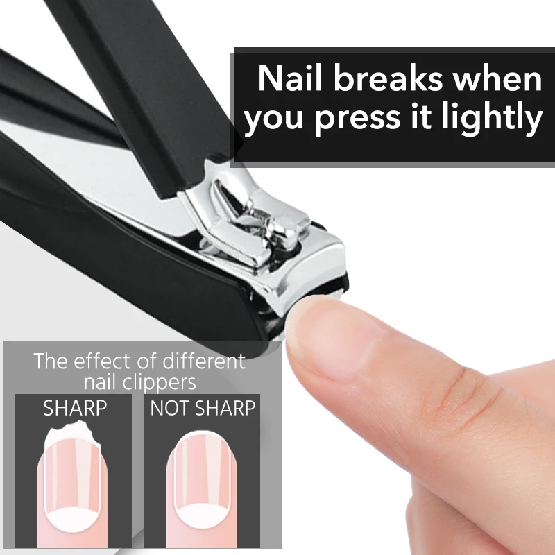 High Qu Splash Proof Nail Clipper with Built-in Nail Debris Catcher  Stainless Steel Nail Clippers for Fingernail Toenail - AliExpress