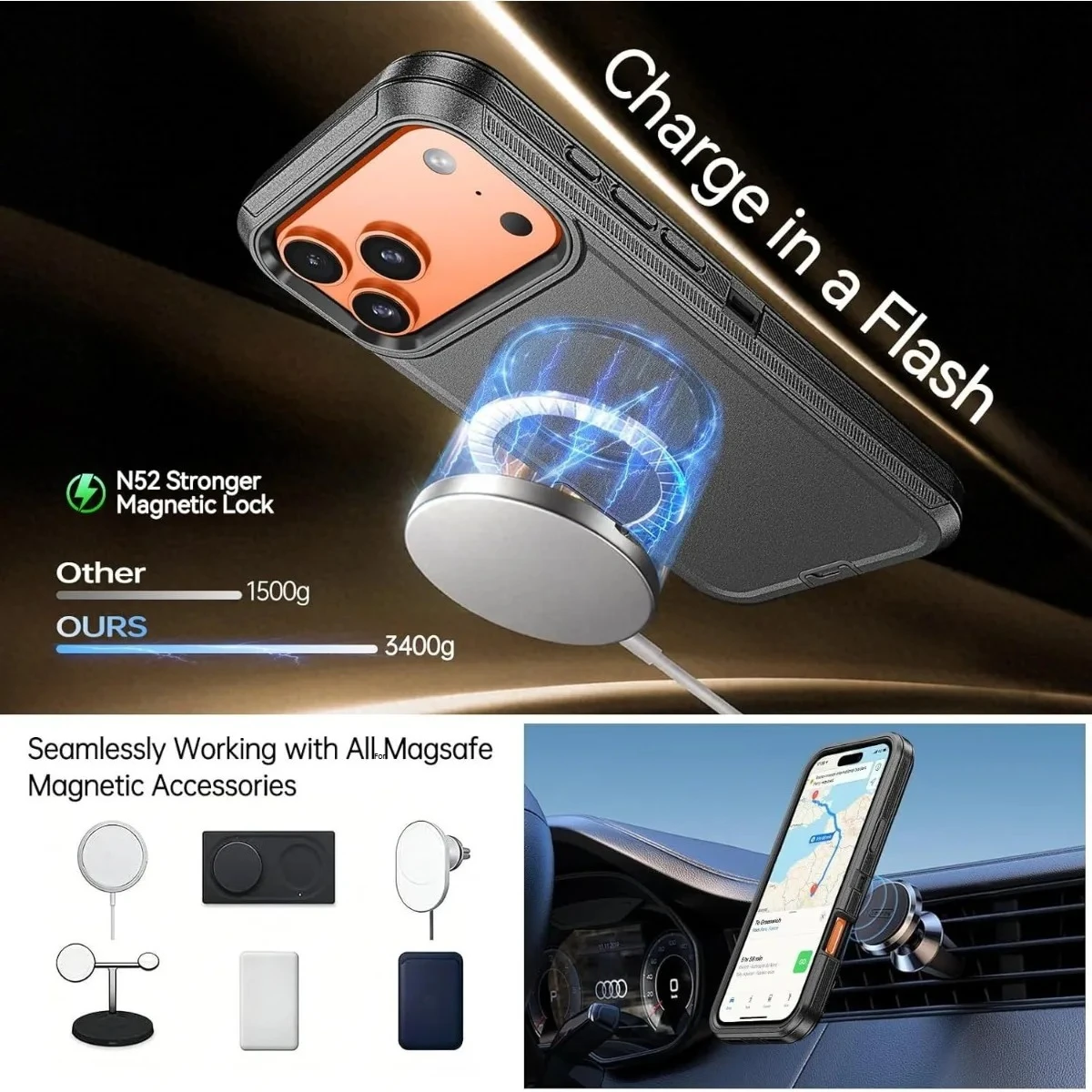 Ultimate Rugged Hybrid Phone Case with Screen Protector and Belt Clip - 3-in-1 Shockproof Cover