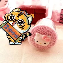 

Hello Kitty Pink Cotton Swabs Cotton Swabs Disposable Absorbent Cotton Paper Sticks Makeup Cotton Swabs Boxed 200