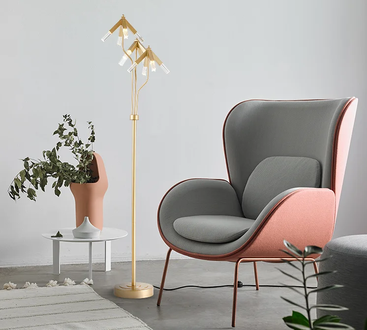 

Postmodern light luxury living room sofa floor lamp personality creative vertical study simple American floor lamp