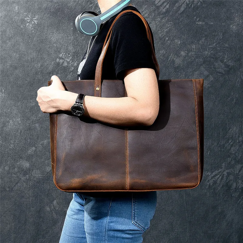 Leather Handbag Womens Shoulder Shopping Tote Bag