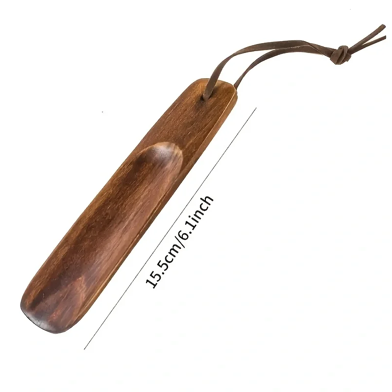Portable Solid Wood Shoehorn – Durable, User-Friendly Travel Essential for Effortless Shoe Wearing
