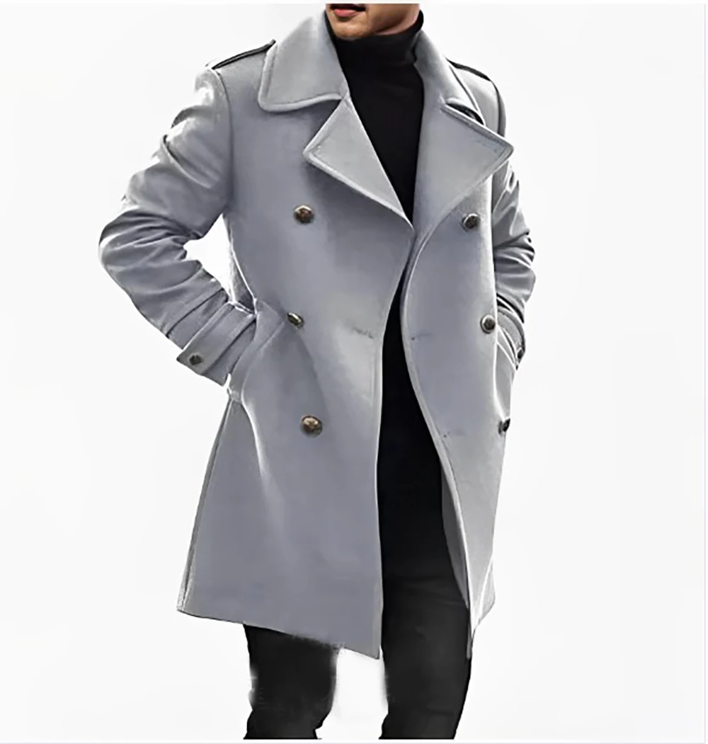 Men Wool Overcoat For Autumn and Winter