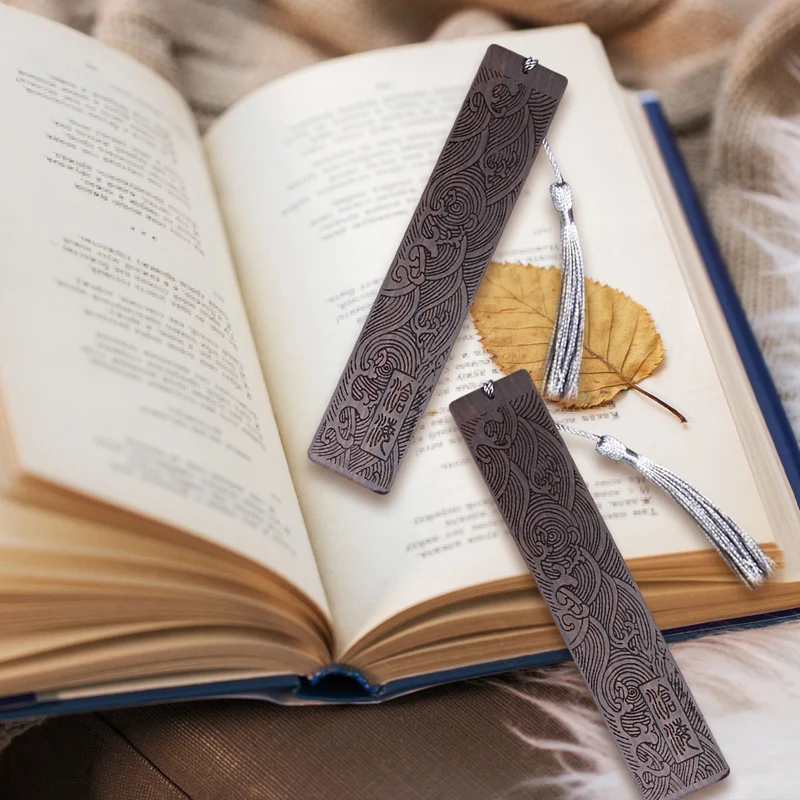 

2023 черное дерево, Закладка с кисточкой, подвеска, деревянная память, школьники, принадлежности для чтения, корейские кавайные канцелярские принадлежности