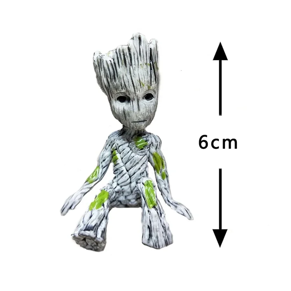 thumbnail image 1 of Disney Marvel Avengers Groot Mini figura Portalápices Maceta Juguetes de anime Figura de acción Groot sentado Juguetes de Navidad para niños Regalos, 1 of 5
