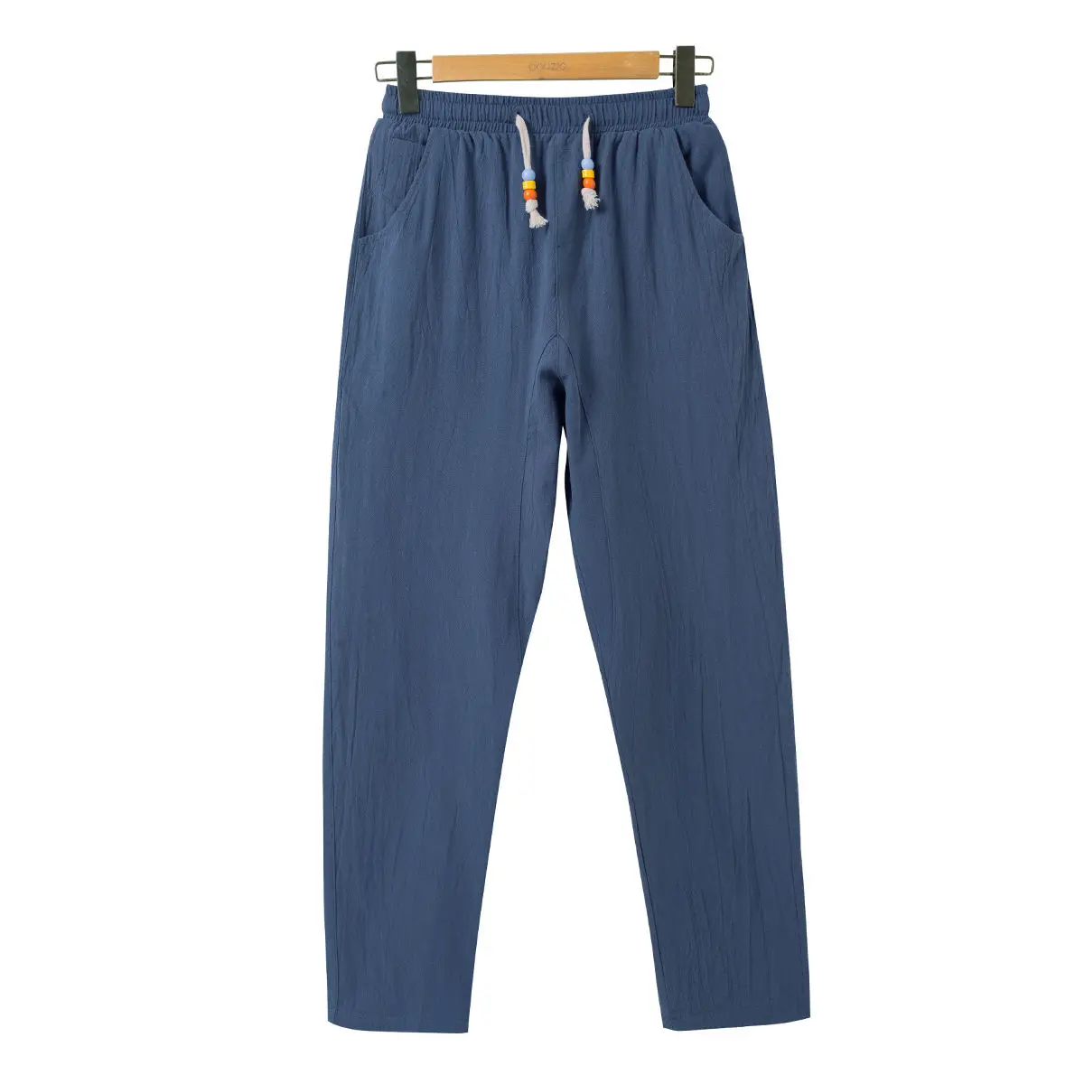 Linen Cotton T-shirt Men's Set Chinese Style Short Sleeve Sportswear +trousers 2 Piece Sets Summer Men Tracksuit Solid Suit