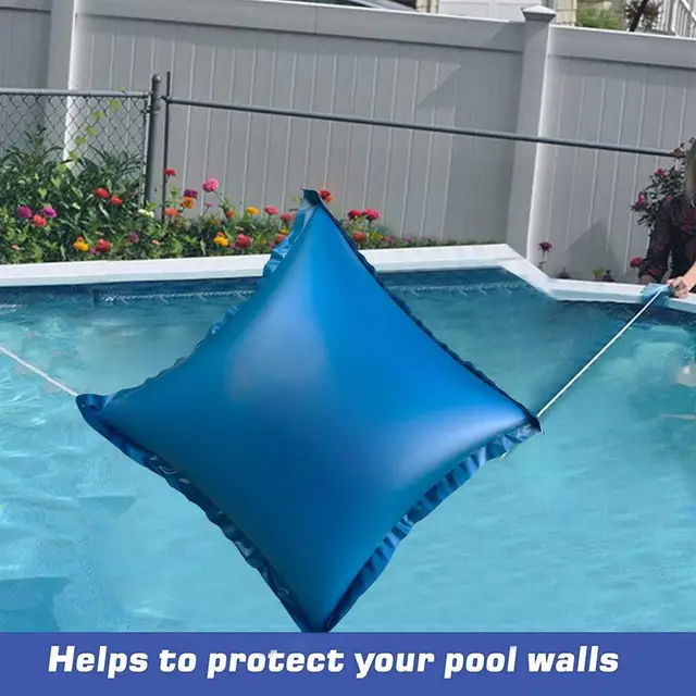 4 X 15 Ft Winter Pool Pillows - Heavy-Duty PVC Air Pillows With Ropes For Above Ground Pools