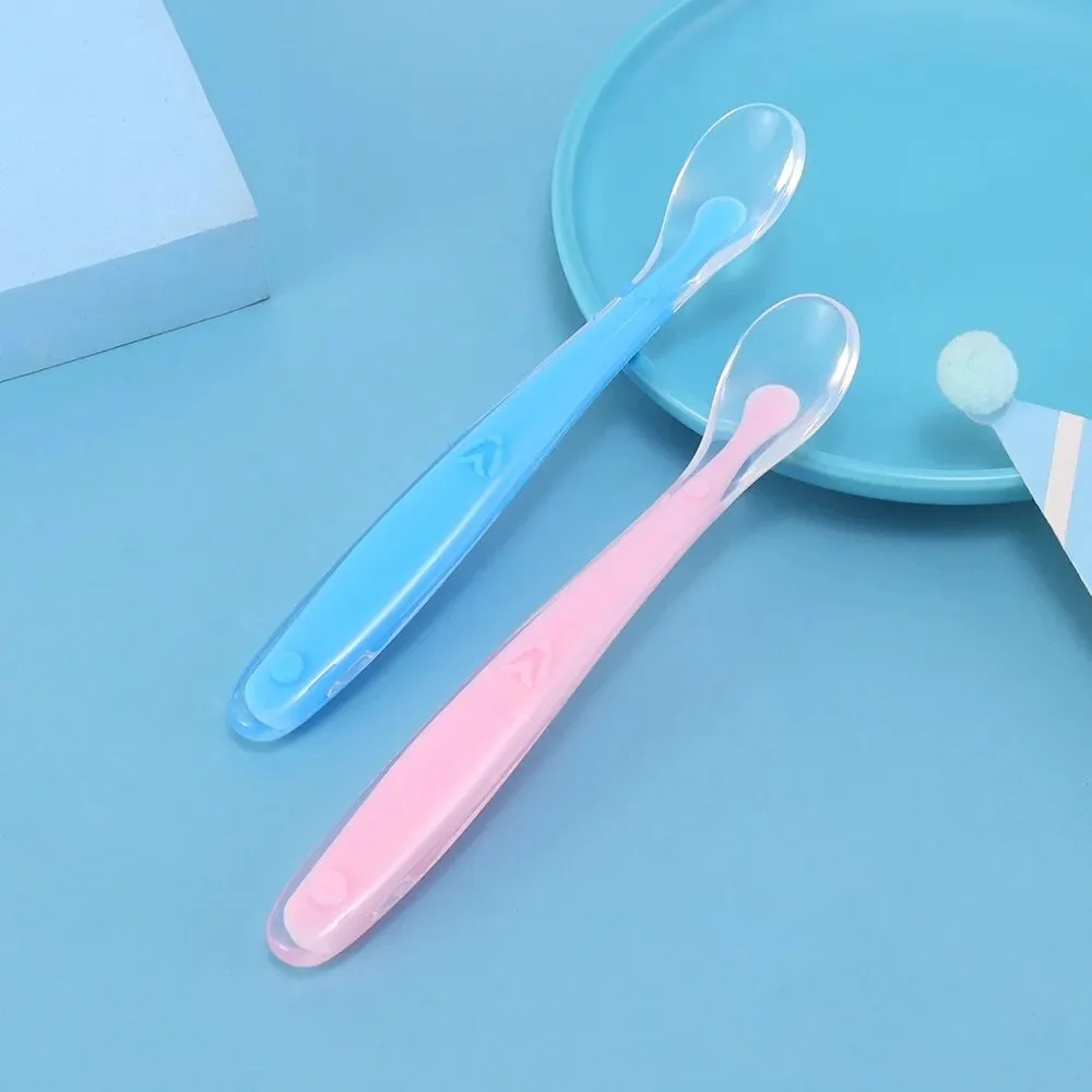 Baby Silicone Spoon 3 baby training weaning spoon