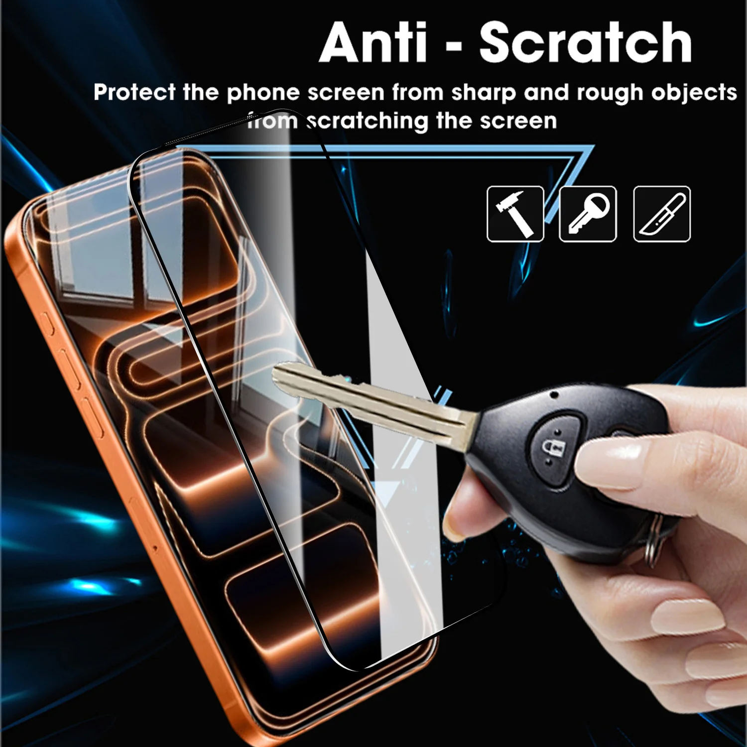 for 17PM 17P Tempered Glass Auto Installation Hardness Cover Film AR Anti-Reflective Screen Protector for iPhone 17 Air Pro Max