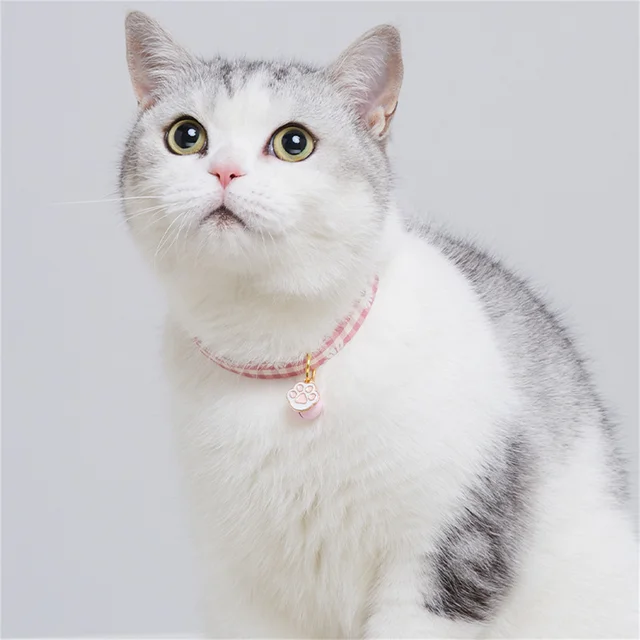 Collar Candy Avocado Pendant Cat Plaid Cat Collars Bell Cartoon Necklace Adjustable Collar for Cat Small Dog Pet Cat Accessories 5