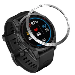 Stainless Steel Adhesive Bezel Ring Cover - Garmin Fenix 7 (Silver)