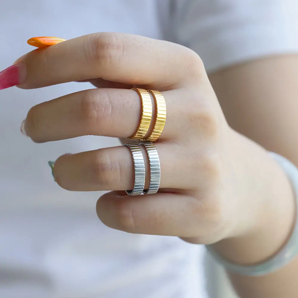 Gold Stainless Steel Rings For Women