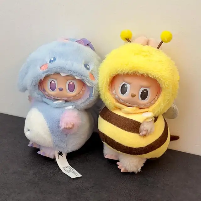 labubu 約17cm 17cm Labubu Clothes Doll Wacky Mart Fried Shrimp Design