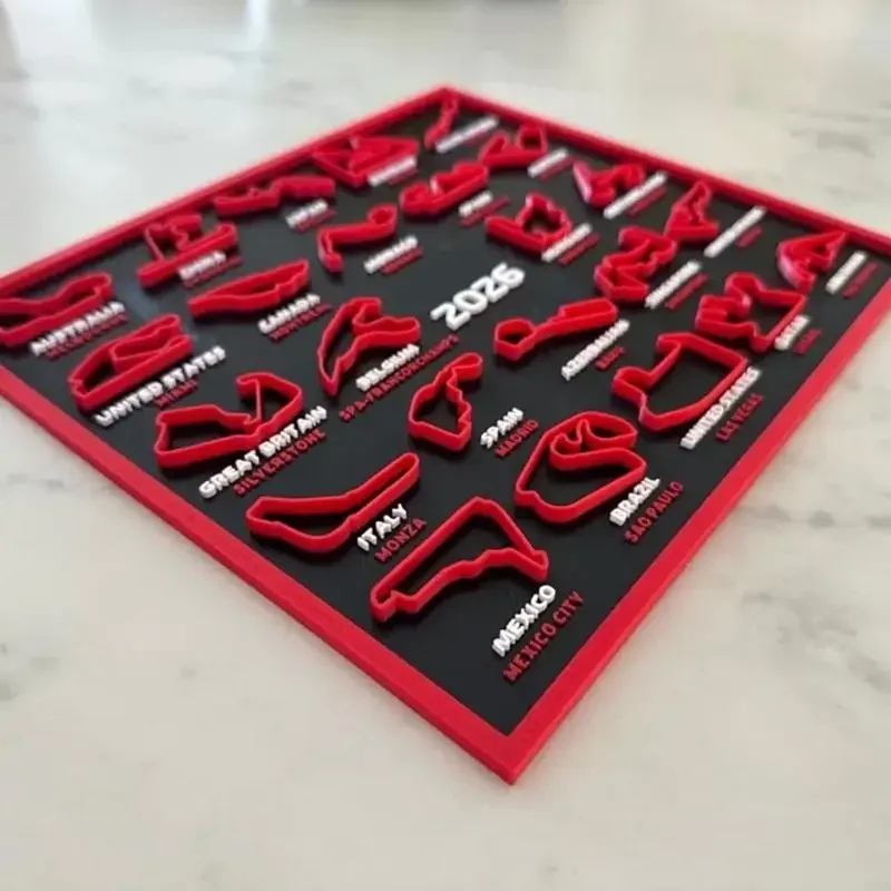 3D 인쇄 플라스틱 모터 스포츠 경연 대회 일정 달력 2026 모터 스포츠 시간표 스포츠 팬 수집가를위한 달력 선물