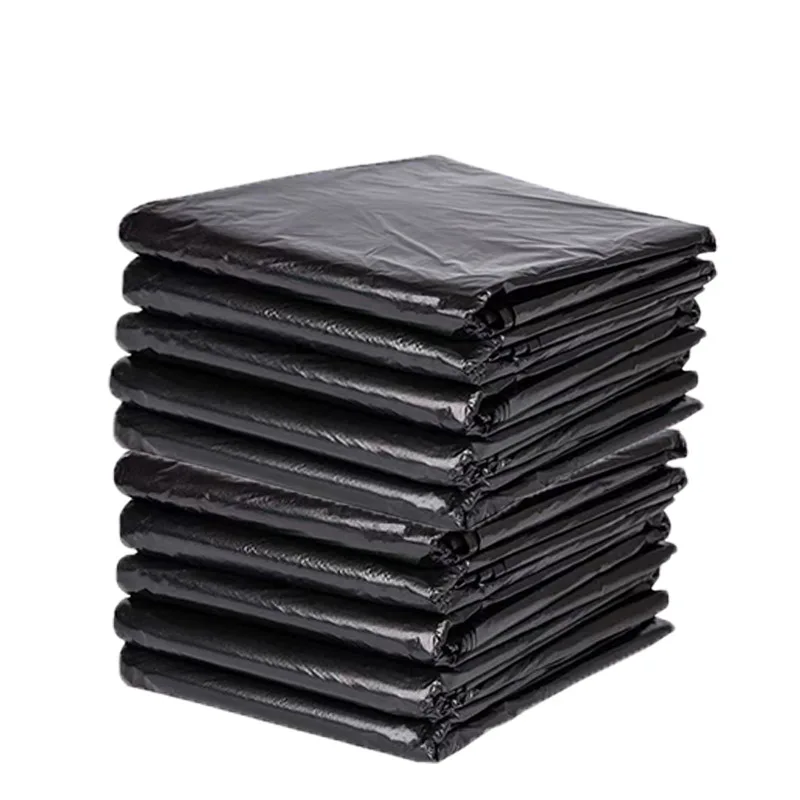 Bolsa de basura negra de gran tamaño, 10/20 unidades, gruesa, para exteriores, adecuada para recoger hojas caídas en fábricas y hospitales