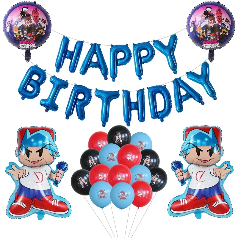 알루미늄 필름 풍선 파티 세트, 어린이 생일 파티 장식, 금요일밤 펑킹, 신제품