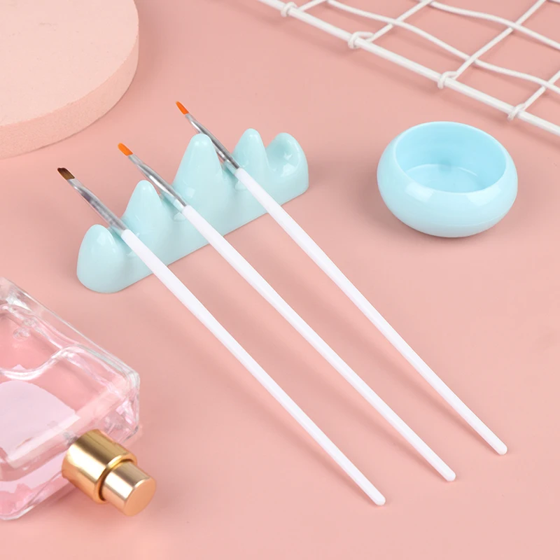 네일 아트 브러쉬 클리너 플라스틱 홀더 UV 아크릴 젤 펜 냄비 클렌저 컵 세척 컵 네일 브러쉬 홀더 전문 네일 도구
