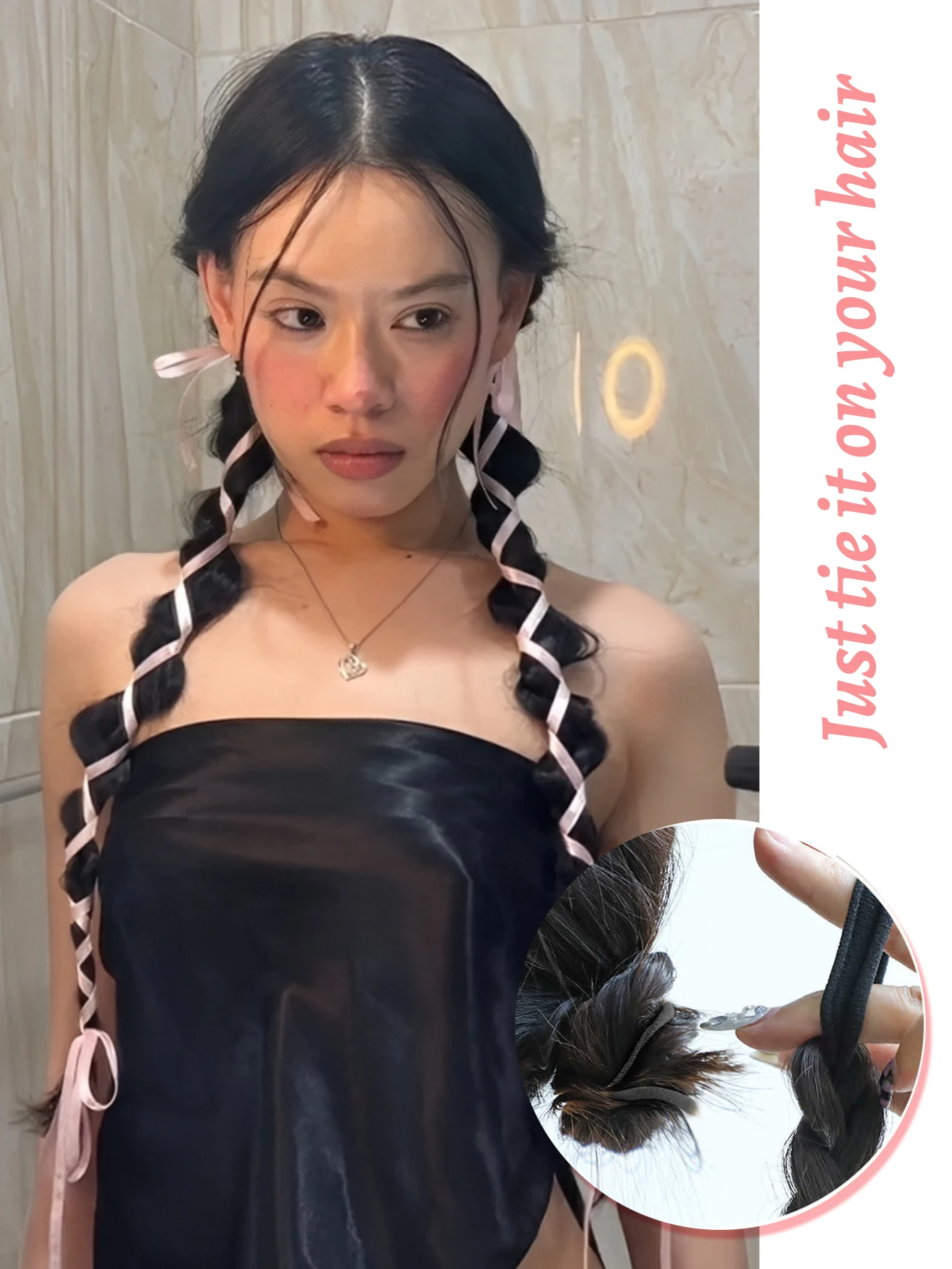 Synthetic Braided Ponytail Hair Extensions for Women