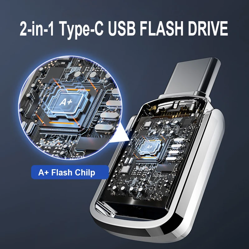 

Mini USB2.0 Metal 64GB Business Computer Storage Flash Drive Type-C Free Custom Logo Silver Pen USB Drive Creative Gift
