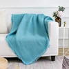 Simple Cushion Ins Style Sofa Towel Fashion Lunch Break Blankets Room Decorate Nordic Solid Color Four Seasons Cotton Blanket 3