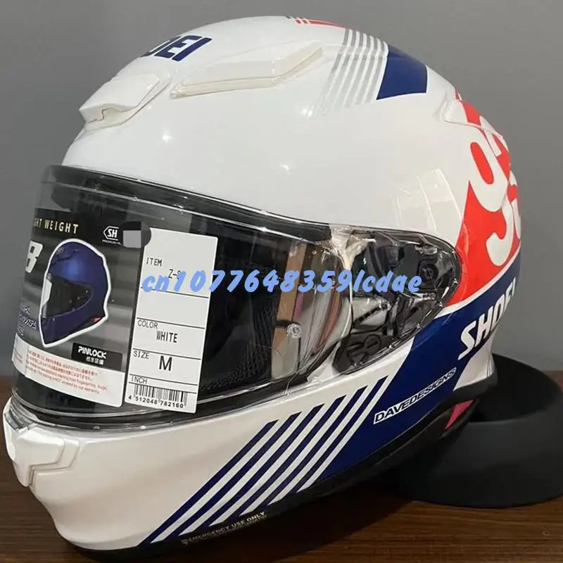 

SHOEI Z8 TC-10 немецкий шлем белый и красный маркис № 93 на все лицо для шлема дорожного мотоцикла и гоночного защитного шлема