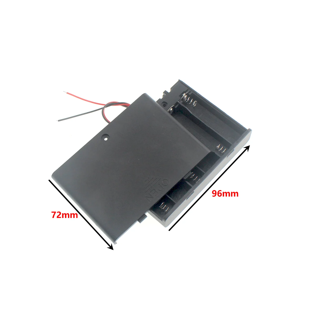 AA Size Power Battery Storage Case Box Holder Leads black 1X 2X 3X 4X Slots ports diy repair tools