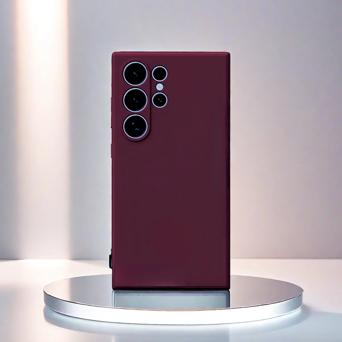 Elegant Shockproof Liquid Silicone Phone Case - Fashionable Solid Colour Design