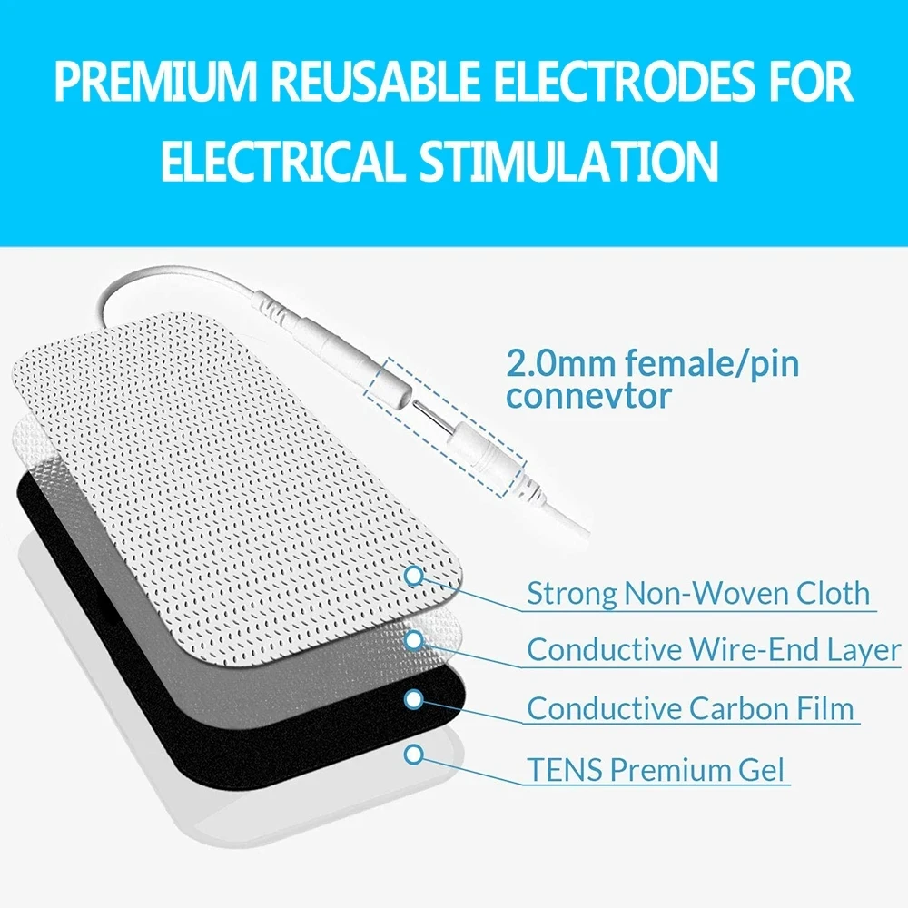 10/20pcs EMS Acupuncture Muscle Stimulator Patche Physiotherapy Tens  Machine Electrode Pads Massage Body Conductive Gel - AliExpress