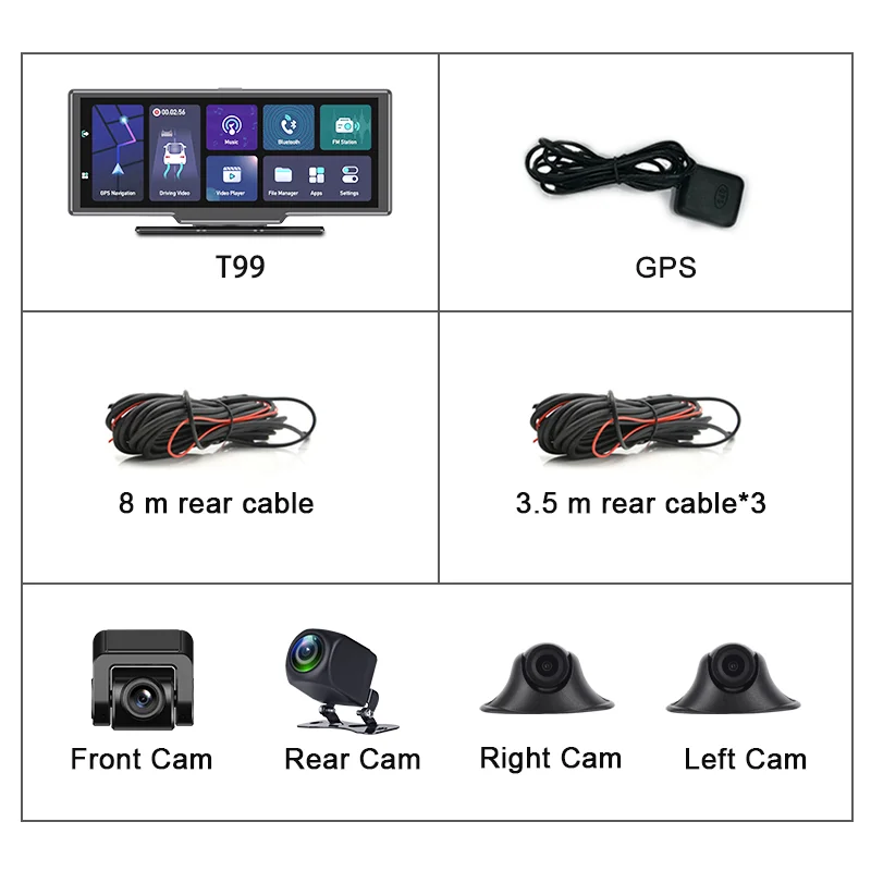 ڵ ú ī޶, ȵ̵ 8.1, , GPS ̼, adas , ڵ  ڽ, 10 ġ, 4CHs, 2 + 32G