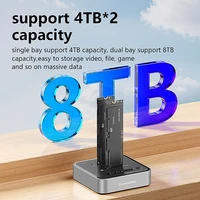 Blueendless Dual-Bay M.2 NVME SSD Clone M.2 NVme SSD reader 20Gbps USB3.2 Type C OFFline Clone Duplicator NVme PCIE Enclosure - Image 4