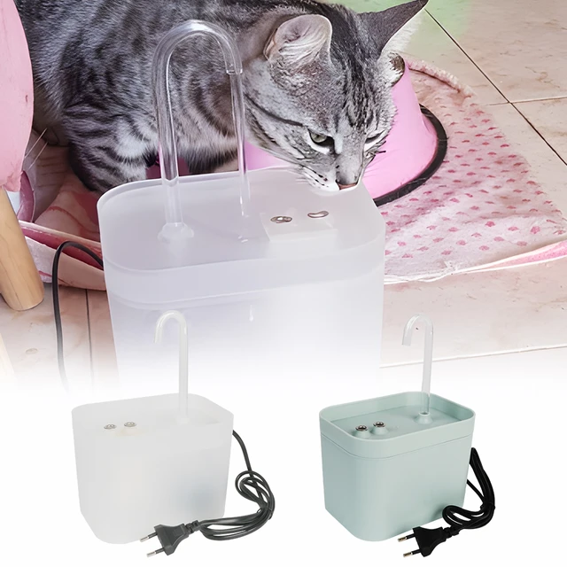 Filtre de fontaine à eau muet électrique USB pour chats, pompe à eau,  filtre de grande capacité, distributeur d'eau potable, 1,5 l - AliExpress