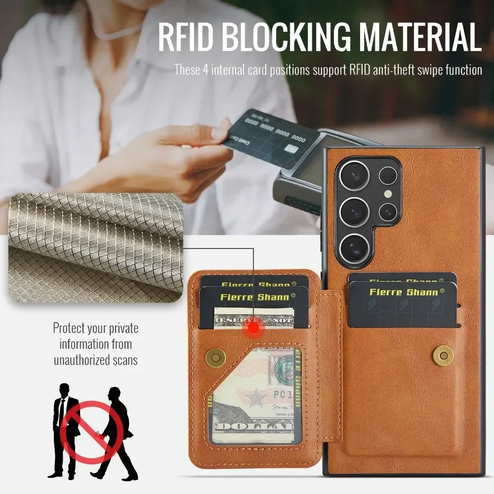 RFID Blocking Card Holder Wallet Case with Universal Cover Design