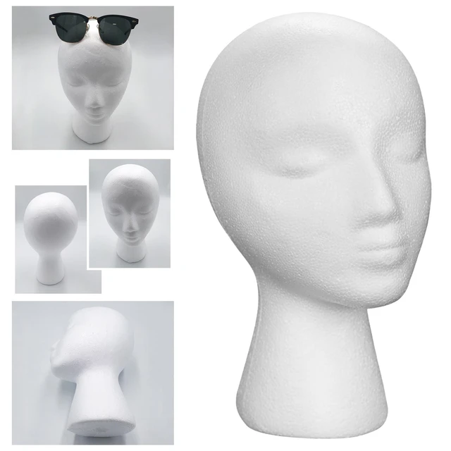 Female Styrofoam Mannequin Head Wig Display Head Multipurpose Manikin Foam  Head Style Model and Display Hair