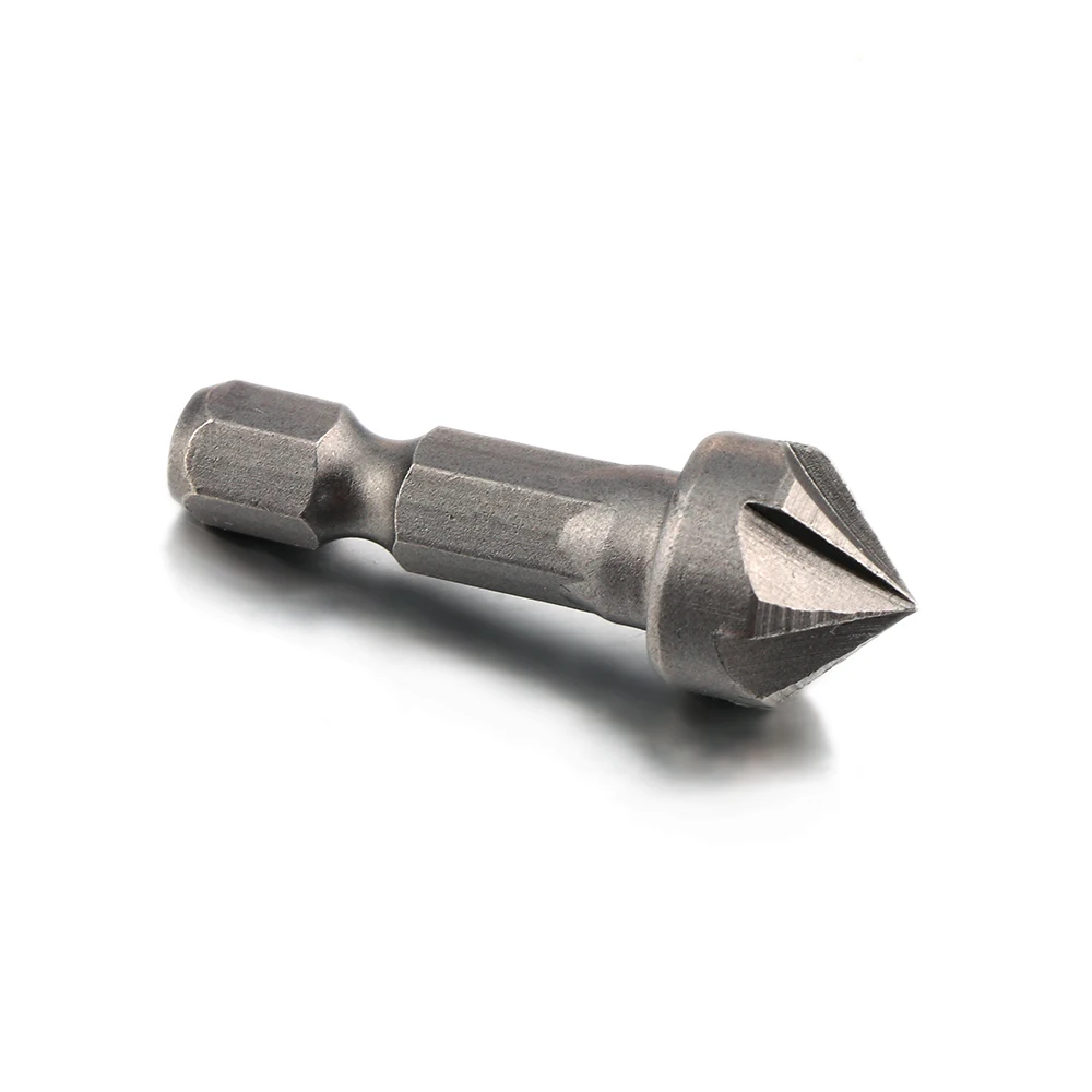 Countersink Drill Bit 6 Flute 90 Degree Point Angle Chamfer Cutting Woodworking Tool