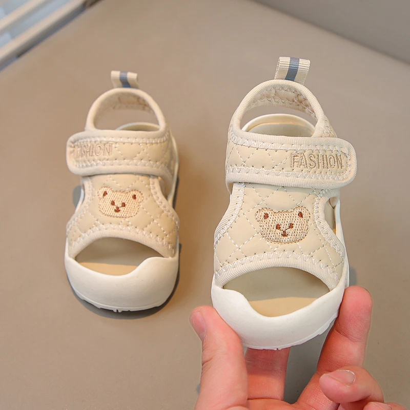 Baby Boys Girls Sandals Summer Infant Toddler Shoes Cartoon Bear Children Sandals Soft Soled Anti Slip Kids First Walkers Shoes