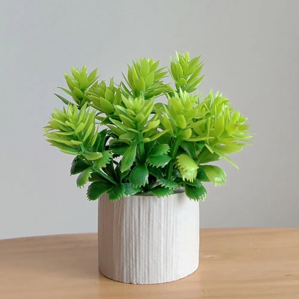 Green Dollhouse Potted Plant Toys 1:6 Scale Home Decoration Miniature Green Leaves Bonsai Lifelike Accessories Mini Flower Pot 4