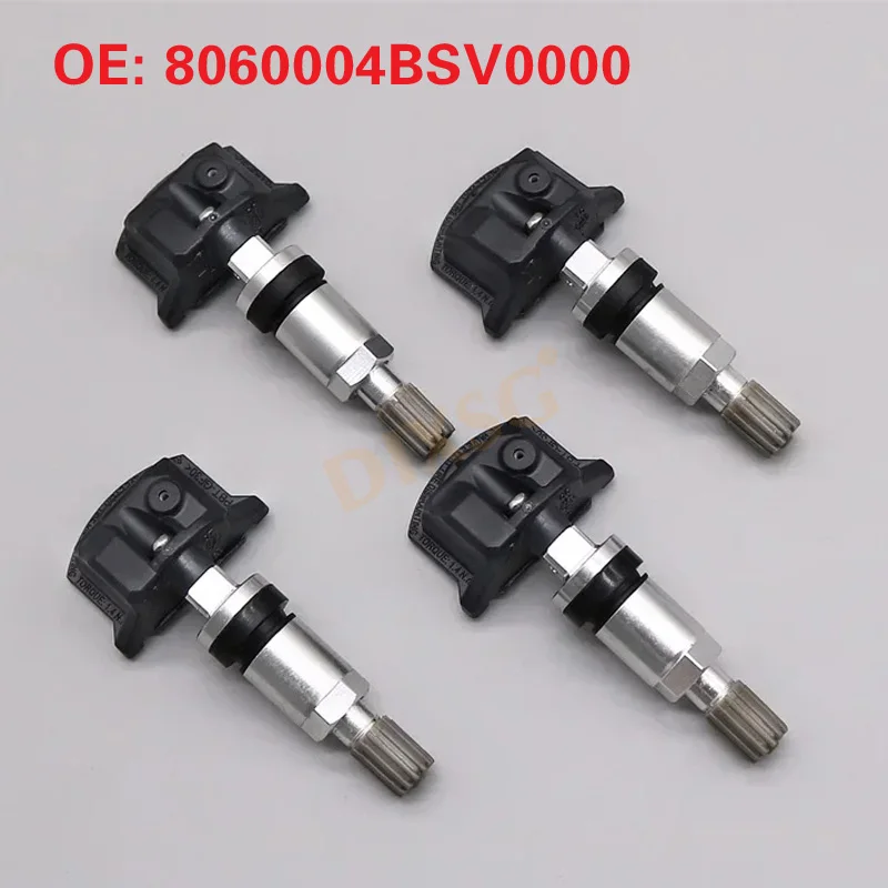 4Pcs TPMS Tire Pressure Sensor 8060004BSV0000 For Trumpchi GA3 GA6 GS4 GS5 GS7 GS8 GM8/M8 2014- TPMS 433Mhz 806000-4BSV0000